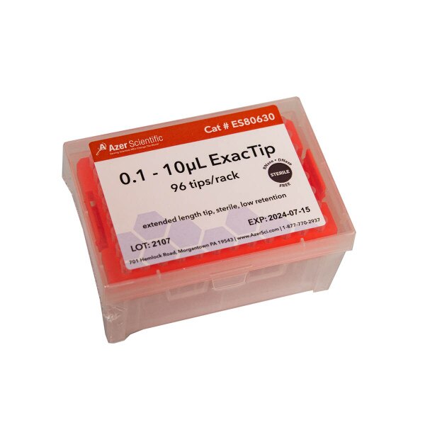 Pipet tips, ExacTip, 0.1 - 10ul